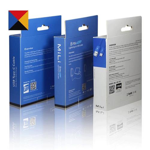 定制紙盒包裝電子產品定制成型盒 usb 數據線包裝充電電纜包裝盒